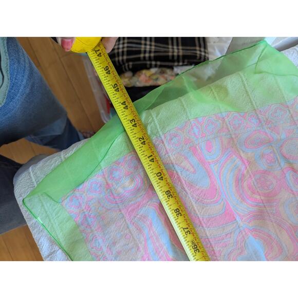 Vintage groovy psychedelic chiffon scarf - Picture 7 of 8